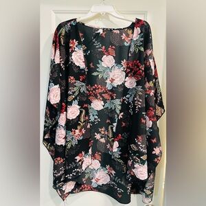 Live 4 Truth Floral Kimono with Pink and Red Details